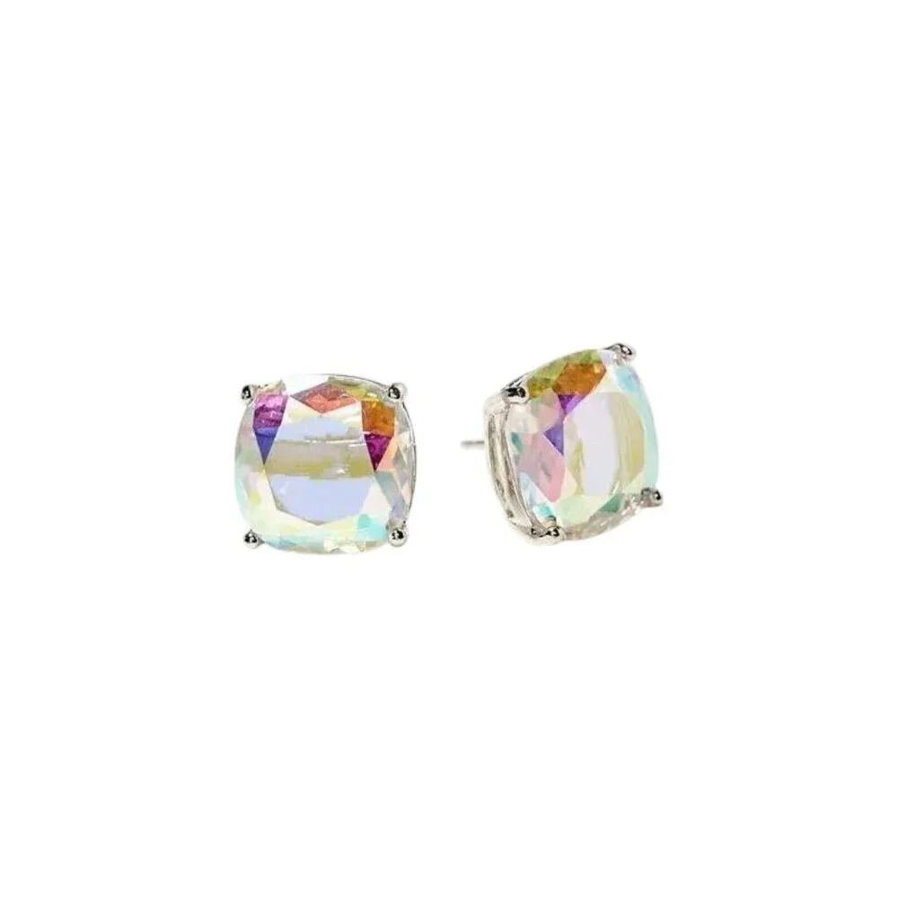 Kate Spade New York Small Square Studs Earrings Aurora Borealis